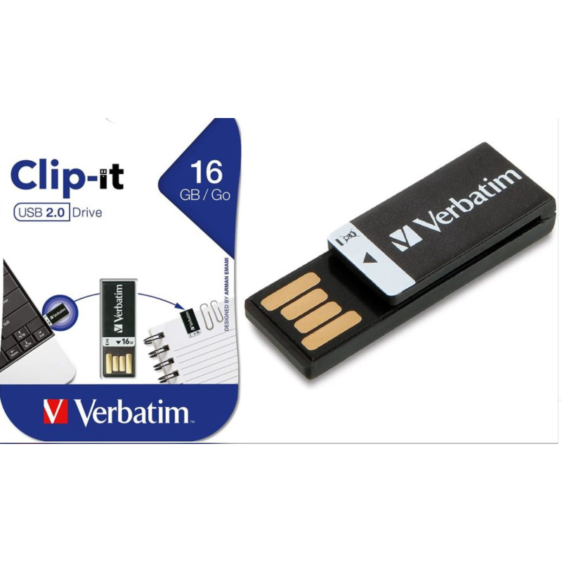 Flash USB Verbatim Store Go Clip-it 16GB 2.0