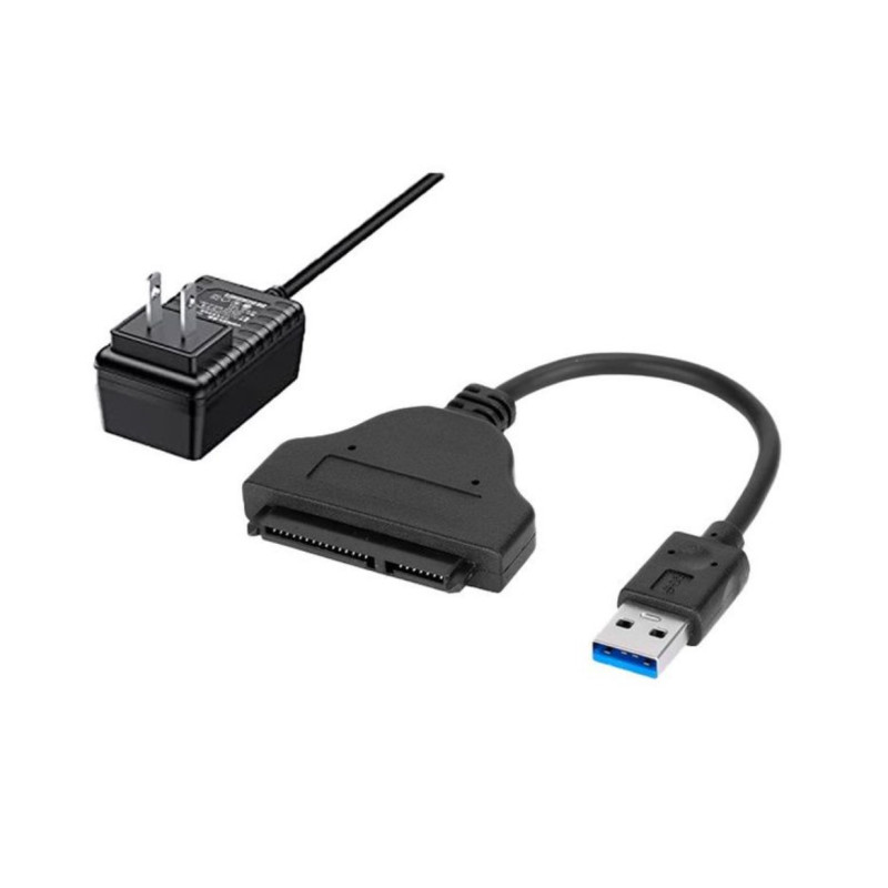 CABLE CONVERTIDOR USB 3.0 A SATA 22 PINES HDD 3.5 + FUENTE DE PODER